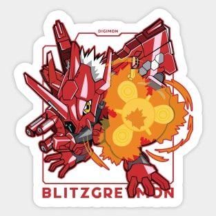 digimon chibi blitzgreymon Sticker